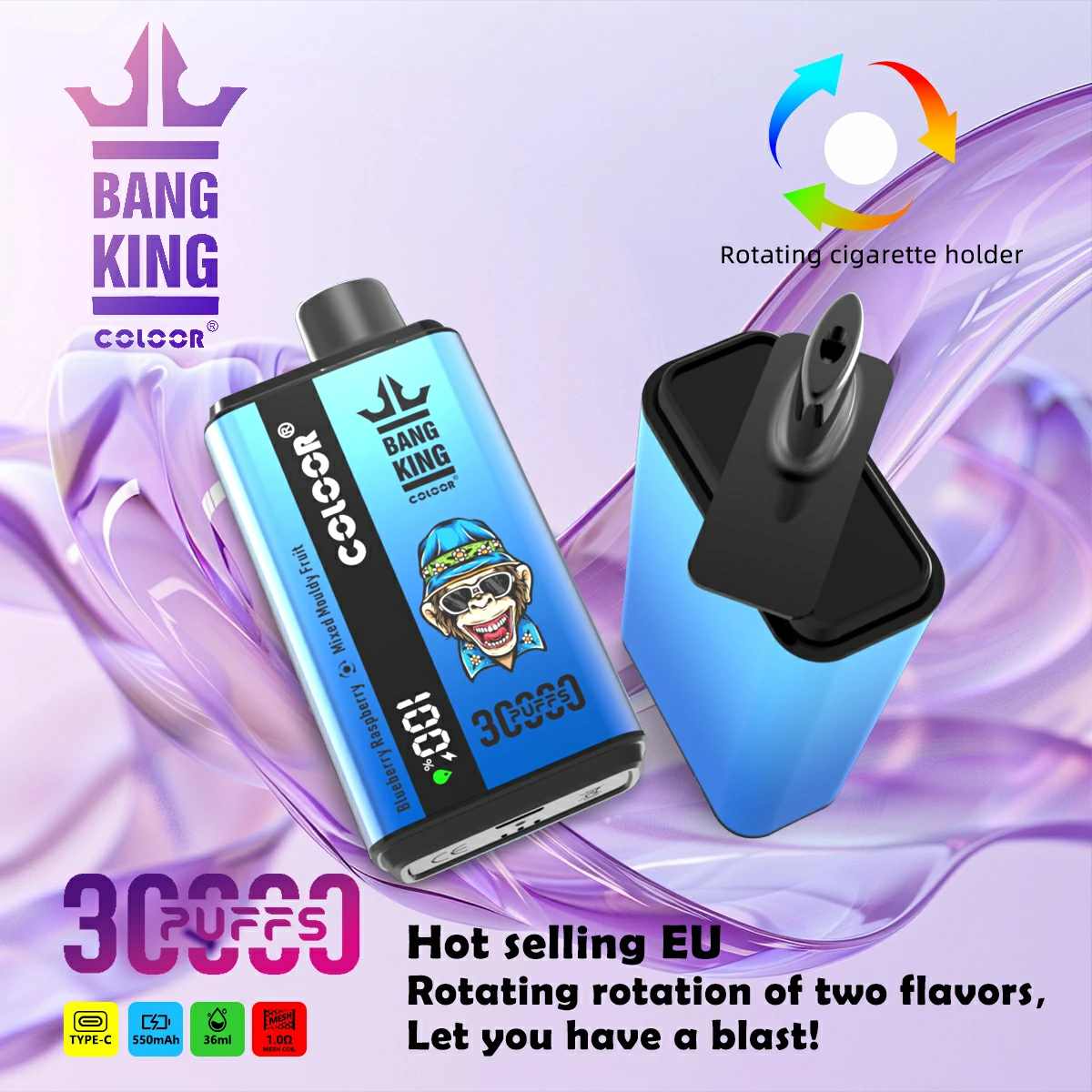 Bang King 30000パフ 2-in-1 使い捨て電子タバコ